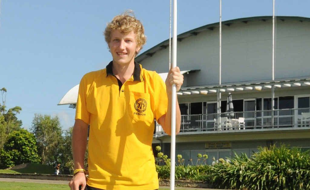 Tanner Richards gets in some practice at the Gympie Pines Golf Course. Tanner Richards gets in some practice at the Gympie Pines Golf Course.